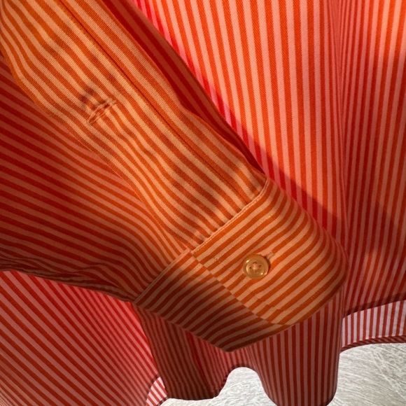 Ralph Lauren Coral /White men’s Button Down Shirt Size 16.5 - Picture 2 of 10